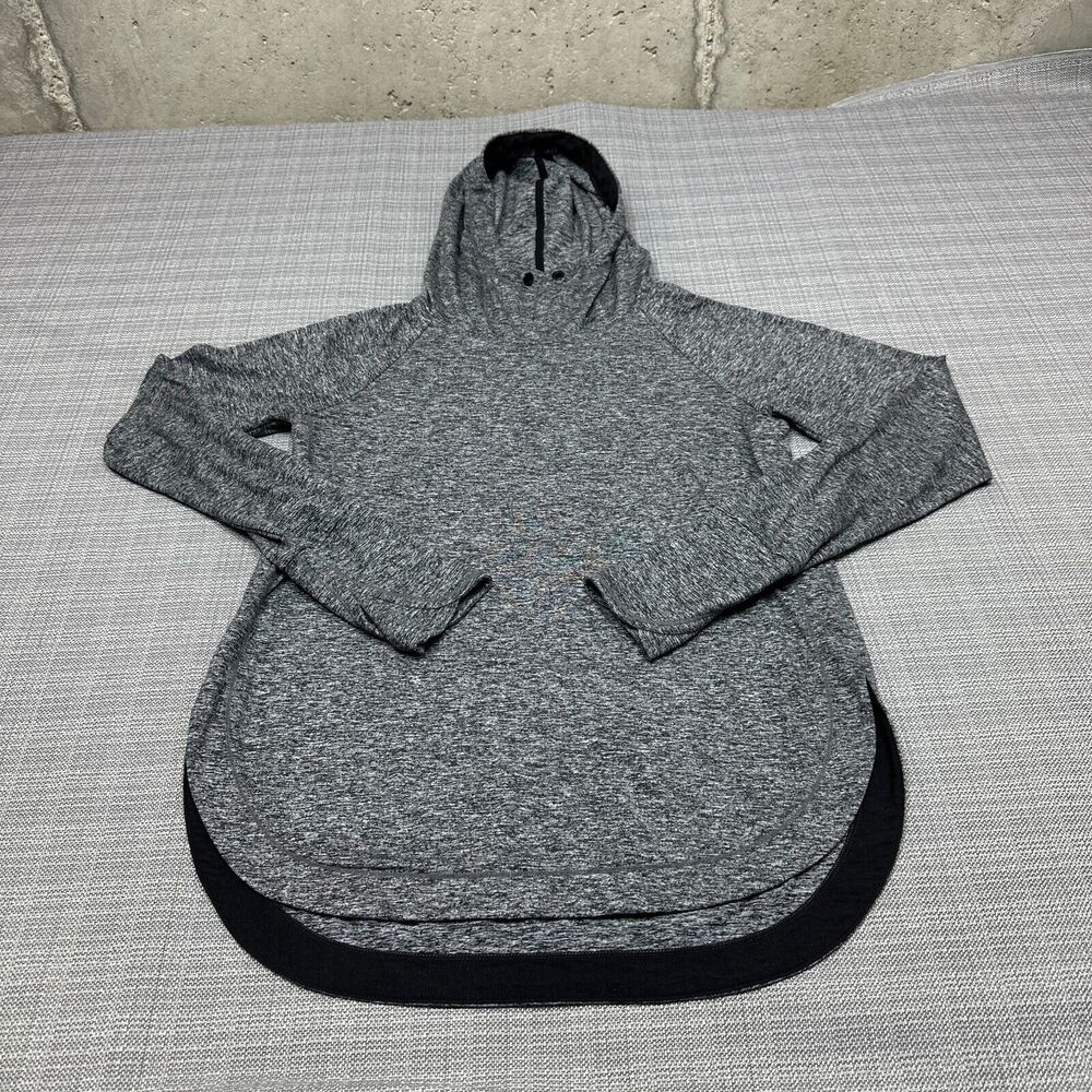 Athleta Hoodie Womens Small‎ Uptempo Pullover Gray Thumbholes Athletic